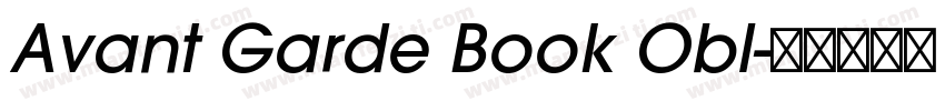 Avant Garde Book Obl字体转换